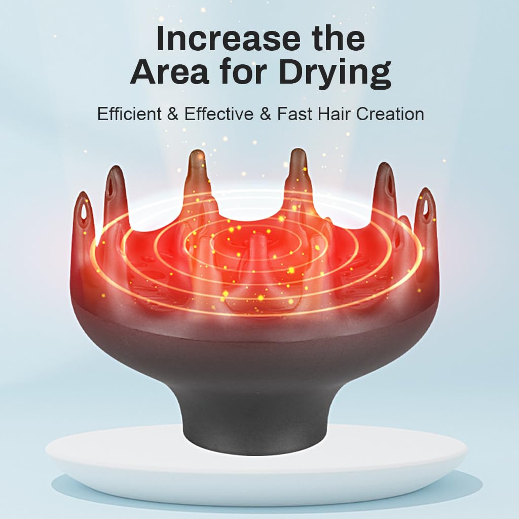 MAYCREATE Orchid Hair Diffuser, Diffuser Attachment for Hair Dryer, Hair Diffuser for Curly Hair, Universal Diffuser for Curlyand Wavy Hair-Softness and Control Blow-Out Hair, Hair Care for Women