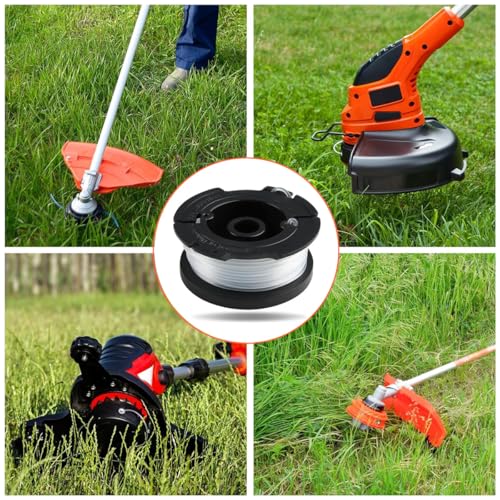 HASTHIP® 8PCS Grass String Trimmer Wire Weed Eater for Replacement 30Ft Nylon Line Spool Cutter Accessories with Spring Cap