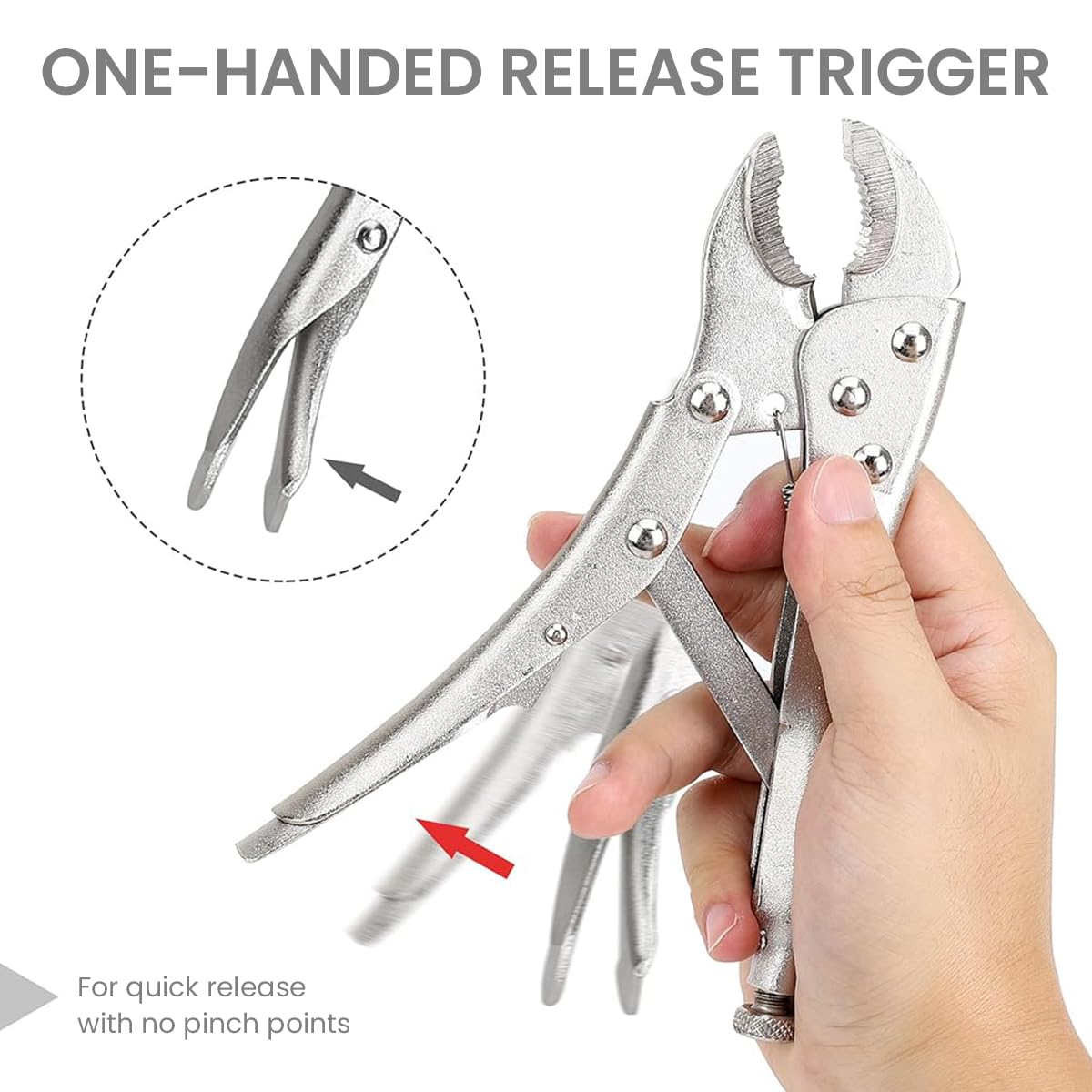 Serplex 4Pcs Steel Locking Pliers Set, 5