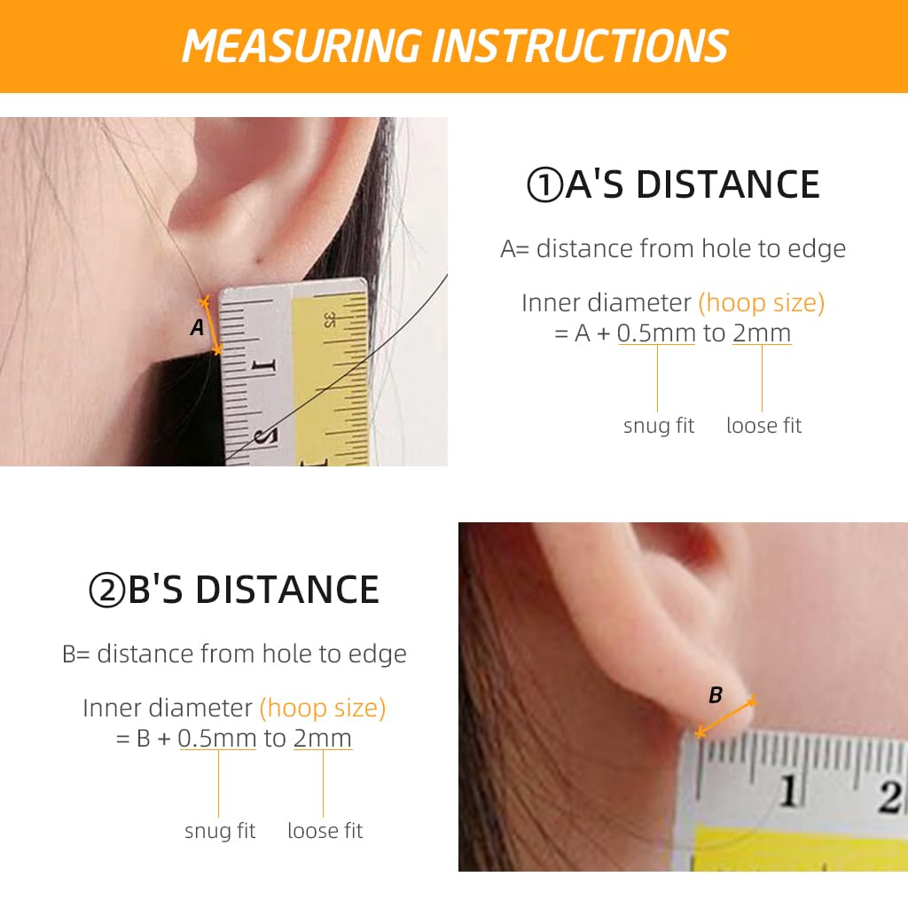 SANNIDHI 4 pairs Round Hoop Earrings 8MM/10MM/12MM/14MM Silver Hoop Earrings Surgical Stainless Steel Stylish Men Women Small Hoop Earrings