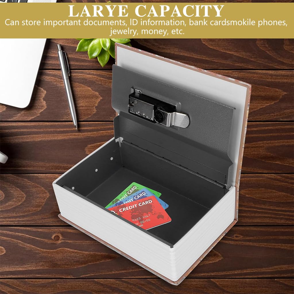 HASTHIP Vintage Butterfly Metal Storage Box with Combination Lock, Safe Box Piggy Bank Office Personal Safe Box Diary Mini Locker for Cash Bills Piggy Bank Diary Office, 9.5