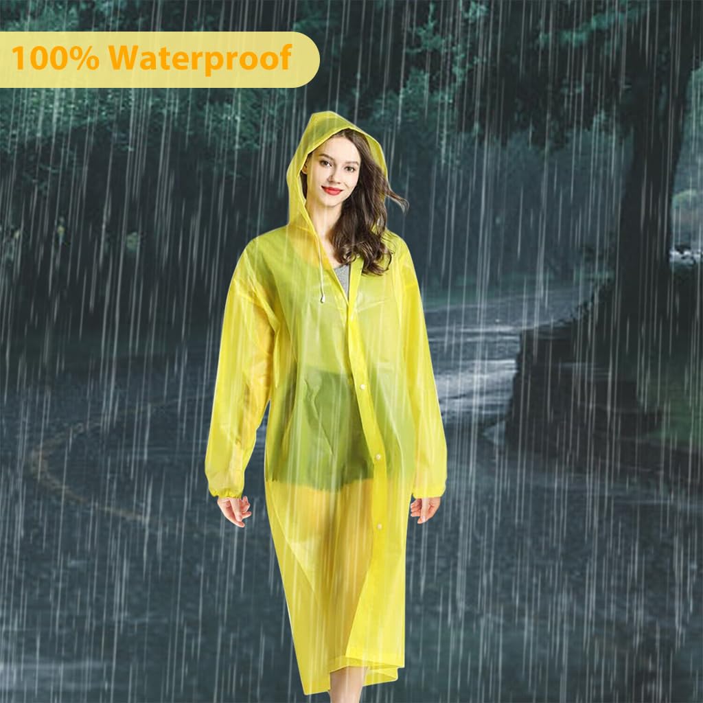 PALAY Rain Ponchos for Men Women, Reusable PEVA Raincoats with Hood for Rain Ponchos for Camping, Hiking, Music Festival, Outdoor Activities