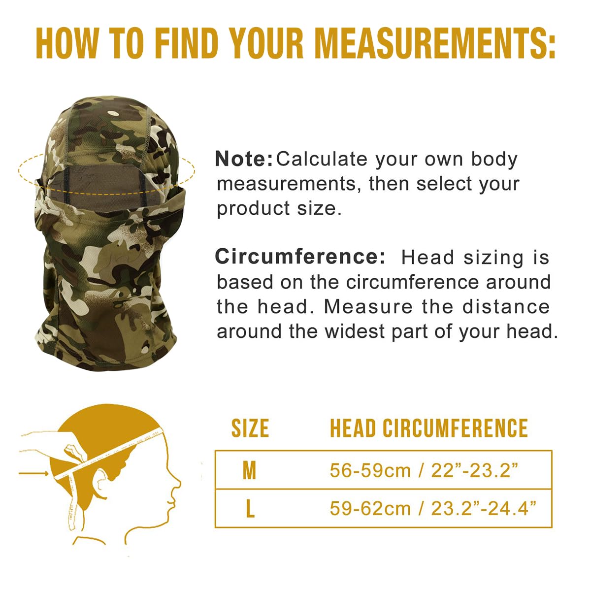 Proberos Face Mask for Biker, Balaclava Face Mask Summer Riding Face Mask Breathable Face Mask Windproof All Cover Hat Quick Dry Camouflage Face Mask Hat Sun Protection Balaclava Face Mask