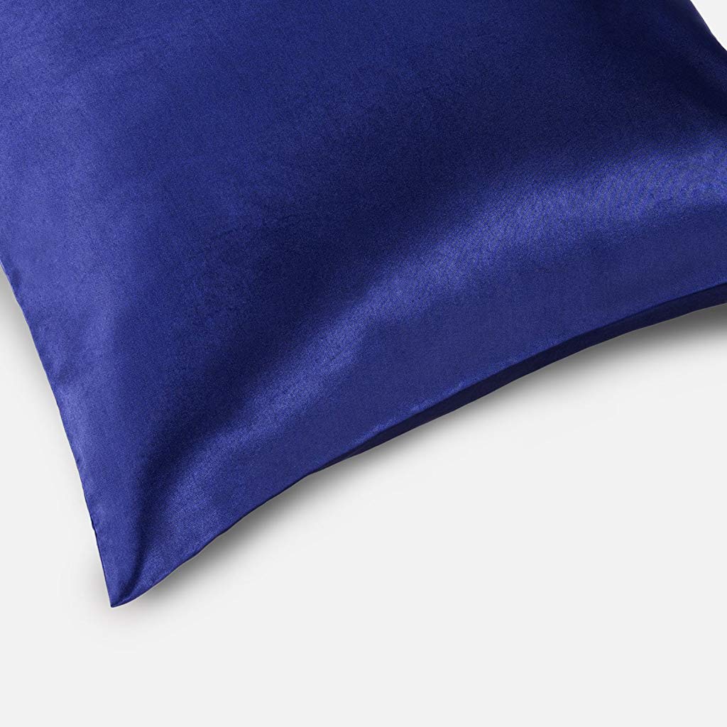 Supvox Pillowcase Set Satin Pillowcases for Hair and Skin, Pack of 2 Pillow Cover Standard Size (Blue 20*30inch)