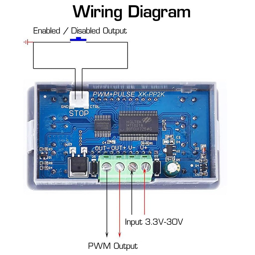 Serplex® Stepper Motor Driver Controller 8A Dual Mode Function Signal Generator 1Hz-150KHz PWM Speed Regulation LCD Pulse Frequency Cycle Module Adjustable 2PCS