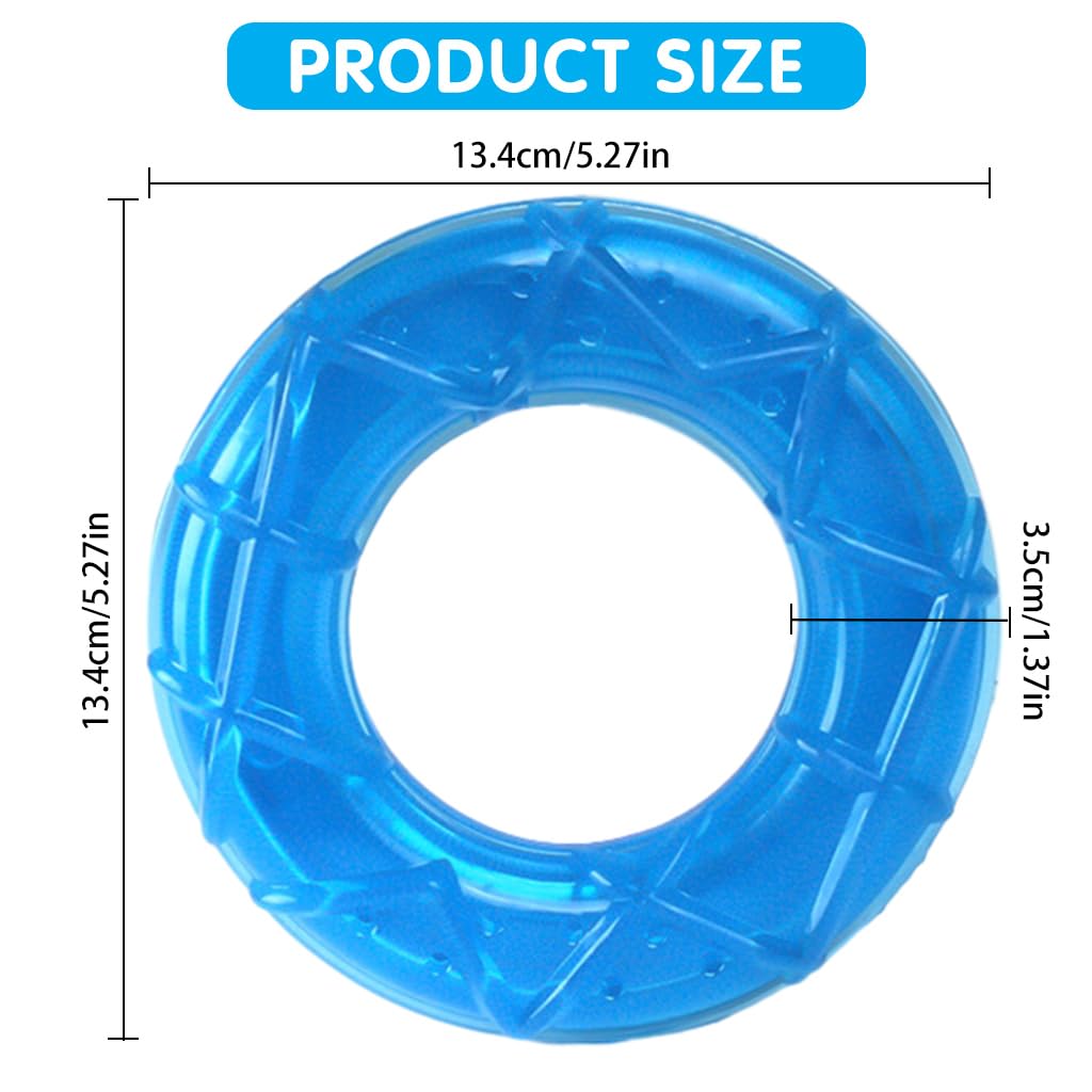 Qpets Pet Chew Toy 5 Inches Dog Chew Toy Freezer Safe Cool Water Ring Toy Chew Toy Food-Grade TPR Ring Chew Toy for Dog Summer Cool Ring Chew Toy Water Ring Chew Toy