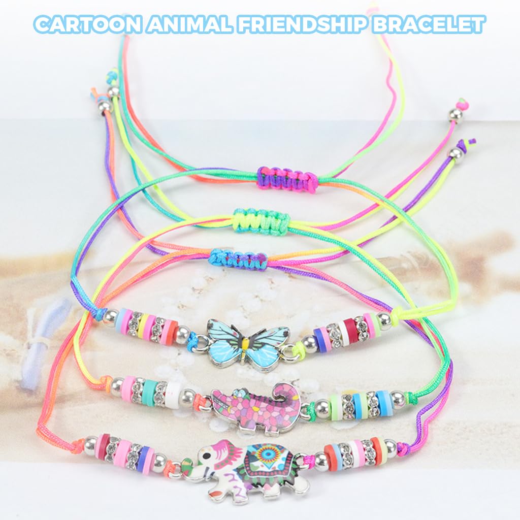 PALAY Bracelet for Girls Stylish Mermaid Friendship Bracelet Cartoon Animal Charm Kids Bracelets for Girls Best Friend Bracelet Set Hand Bracelet Party Bracelet Jewellery Gift for Kids - 12 Pieces