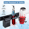 HASTHIP 3 in 1 Hair Dryer Stand Hair Dryer Holder for Wall, Wall Mounted Hair Dryer Rack, Blow Dryer Holder, Hair Dryer Rack & Hair Styling Care Tool Organizer - Storage Basket with Plug Hook, Black HASTHIP 3 in 1 Hair Dryer Stand Hair Dryer Holder for Wall, Wall Mounted Hair Dryer Rack, Blow Dryer Holder, Hair Dryer Rack & Hair Styling Care Tool Organizer - Storage Basket with Plug Hook, Black