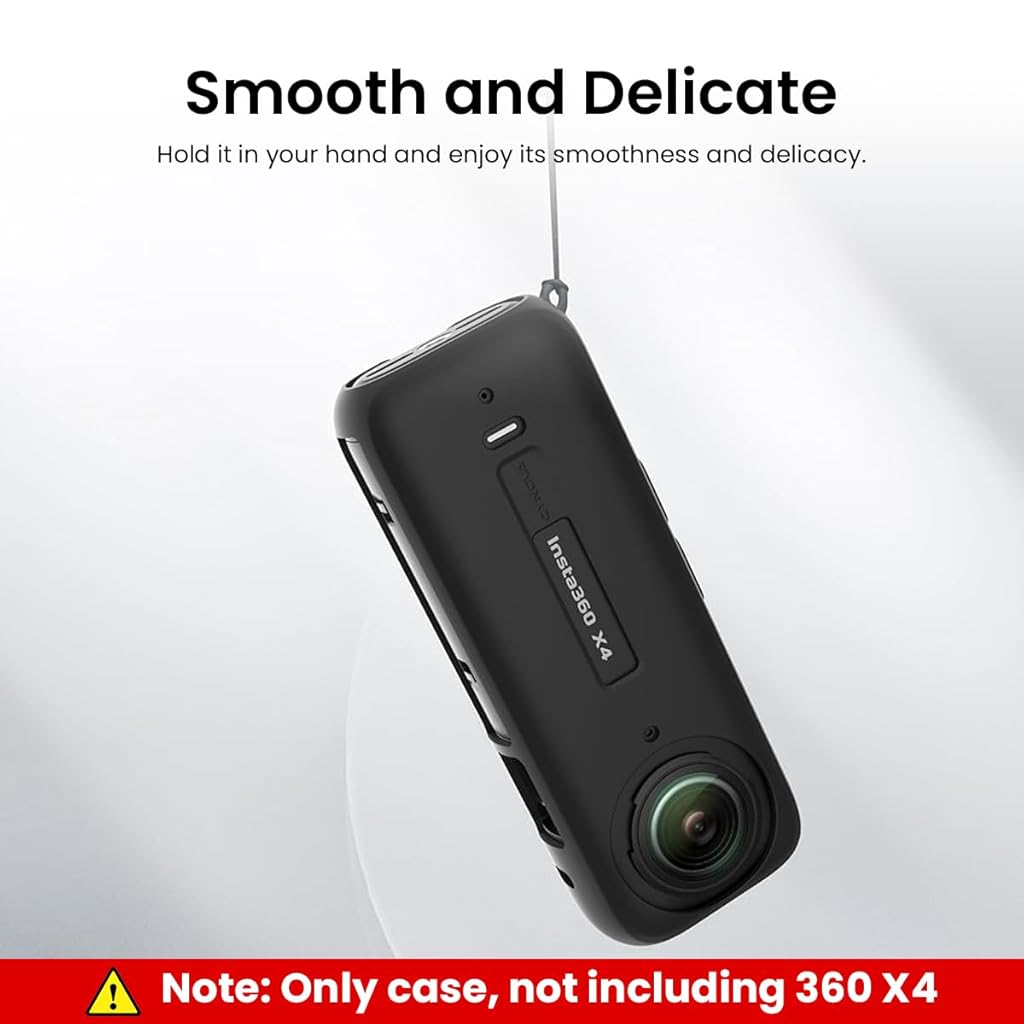 ZORBES 2Pcs Silicone Cover for Insta 360 X4 Silicone Lens Cover & Silicone Jacket Anti-Scratch Silicone Cover for Insta 360 X4 Waterproof Outdoor Silicone Skin Cover for Insta 360 X4