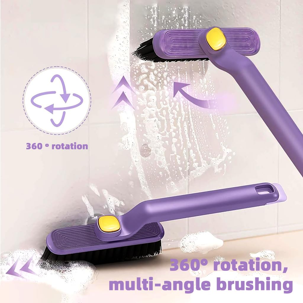HASTHIP® 2 in 1 Window Groove Cleaning Brush with Tong Tool, 360 ° Flexible Rotatable Narrow Cleaning Brush Corner Cleaning Brush Crevice Cleaning Brush for Kitchen, Balcony, Window, Car Upholstery