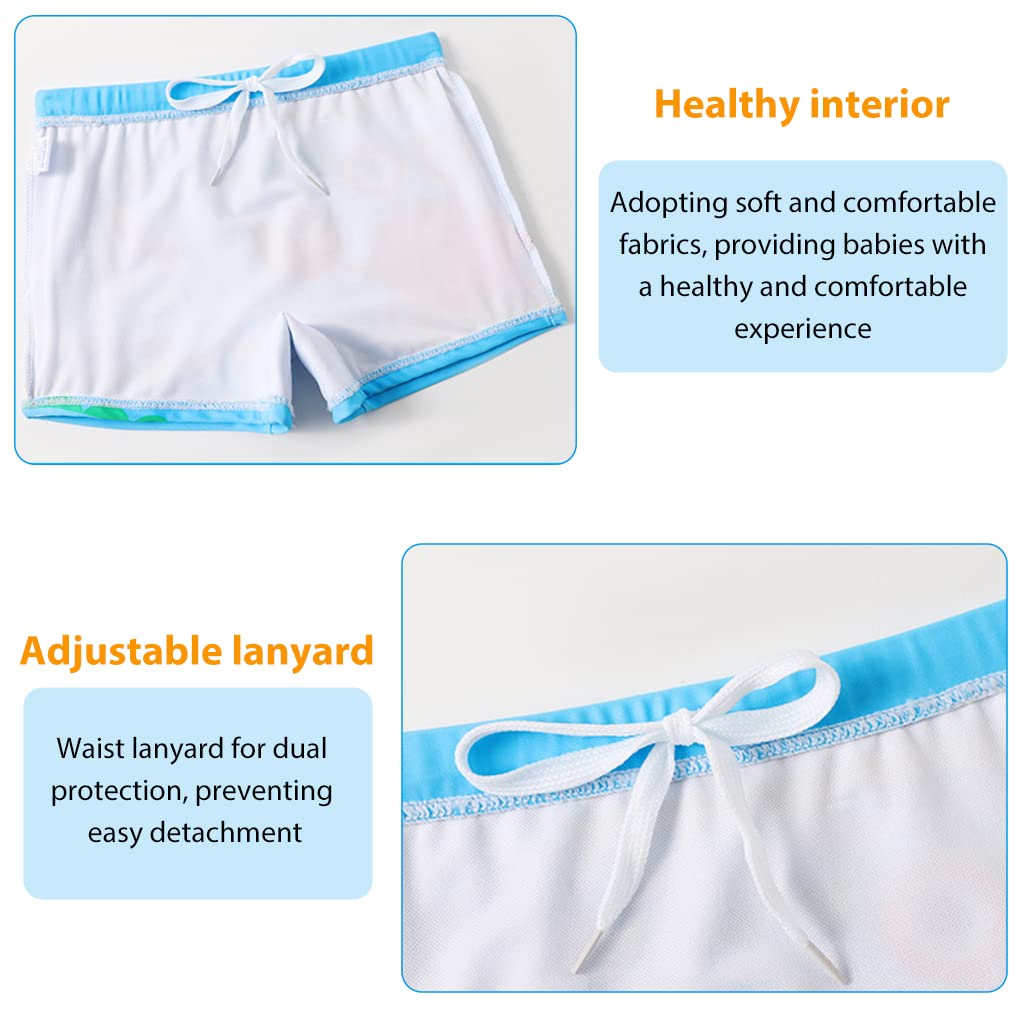 Proberos Swimming Short for Boys, Quick Dry Summer Boys Swimwear, Cartoon Prints Premium Polyester Swimming Pants for Kids Height 90-100cm, Weight 10-15kg Blue