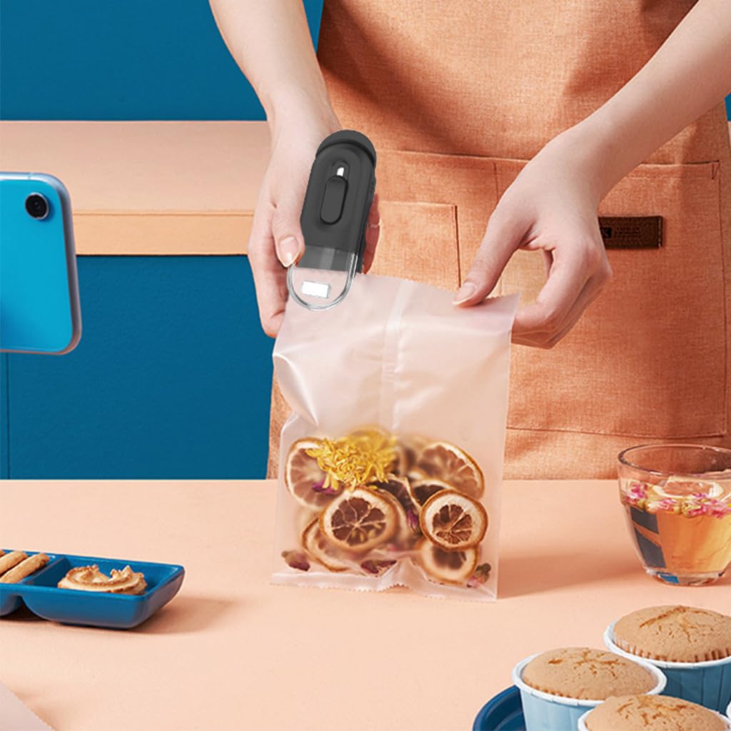 HASTHIP Mini Bag Sealer 2 in 1 Electric Heat Sealer with Cutter Hot Bond Sealer for Food Bag Snack Bag Battery Operated Bag Sealer for Various Food Bag