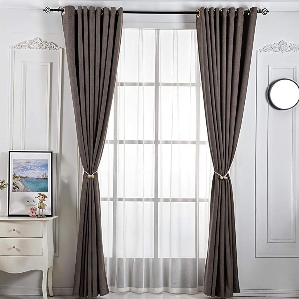 HASTHIP 10Pack Magnetic Curtain Tiebacks Curtain Tiebacks Buckles Holdbacks Holders Hooks Clip for Home Outdoor Bedroom Office Decorative Curtain, Beige