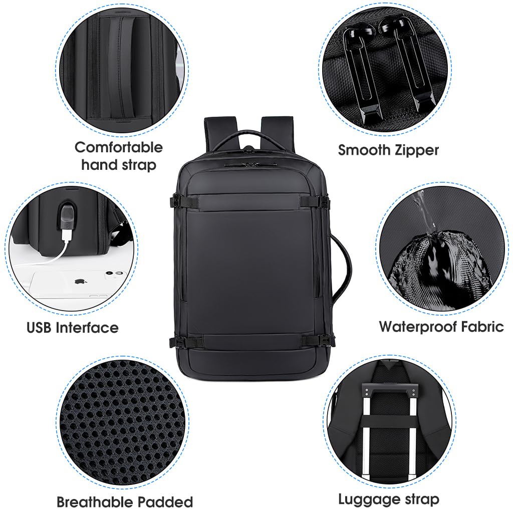 GUSTAVE Laptop Backpack 15.6 inches Laptop Bags Backpacks for Men and Women 20-35L Expandable Travel Backpack Anti-scratch Backpack Office Bags