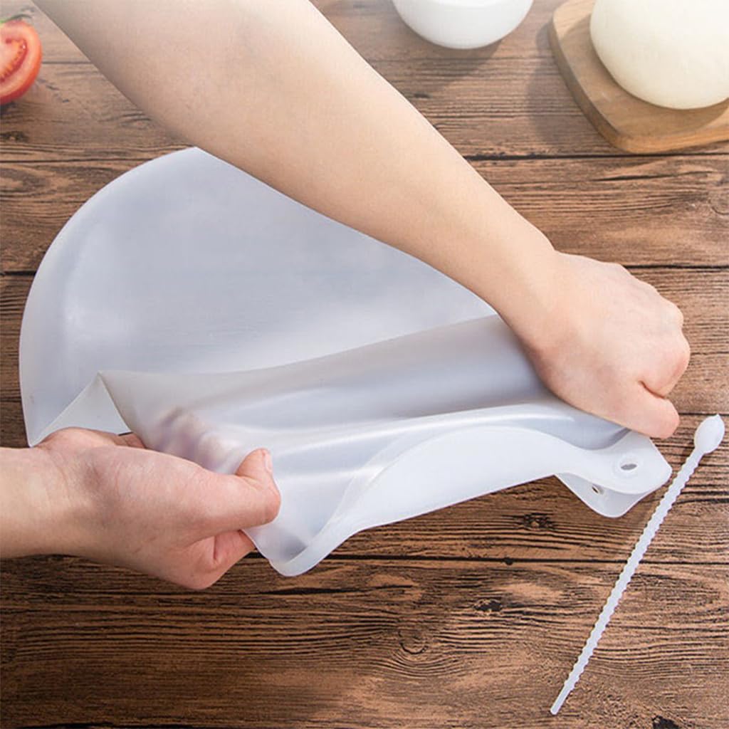 HASTHIP Silicone Kneading Bag for Baking Reusable Silicone Kitchen Cooler Bag, BPA Free Silicone Flour Mixing Kneading Bag Suitable for Bread, Pastry, Pizza and Tortilla