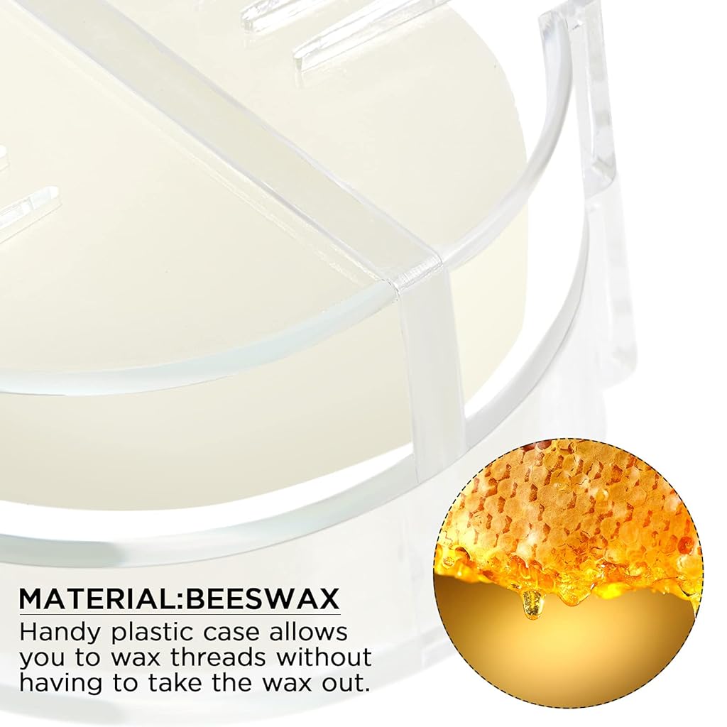 HASTHIP® Maitys 2 Pcs Thread Wax Conditioner Beeswax for Hand Sewing Embroidery Beeswax Floss Conditioner for Quilting Sewing Strengthening Line Embroidery Wax