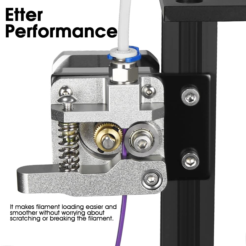 Serplex Upgrade 3D Printer Parts Extruder Metal Extruder Aluminum MK8 Bowden Extruder 40 Teeth Drive Gear for Ender 3 Pro Ender 5 Pro Plus CR-10 Series-Right Hand-use for converting dual nozzle
