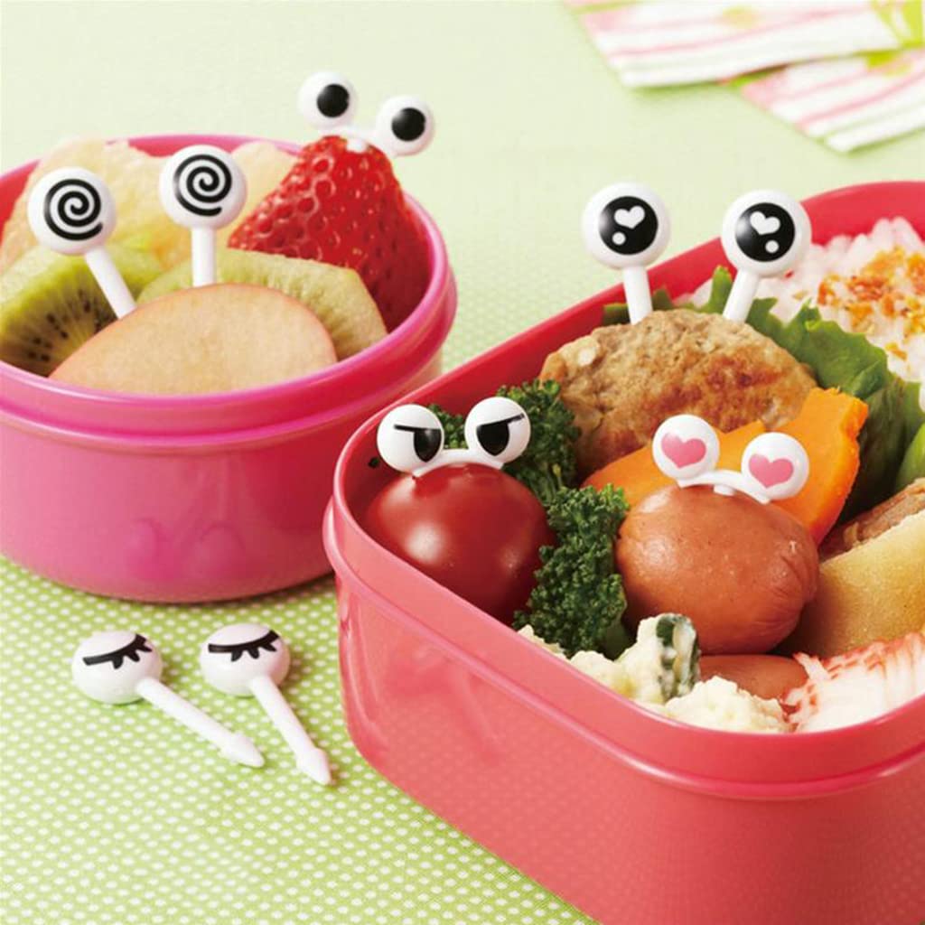 ZIBUYU 50 Pcs Random Color Cute Animals Bento Box Decor Food Fruit Mini Kids Forks & Toothpick for Cake,Dessert,Pastry Party Supply with Food Grade Plastic