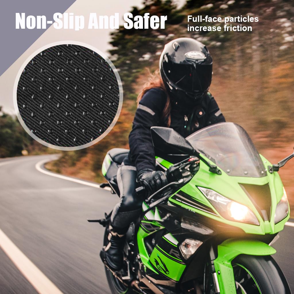 STHIRA Motorcycle Seat Cushion Two Seat Universal Motorcycle Seat Cushion 3D Shock Absorption Seat Cushion Motorcycle Seat Pad Motorcycle BikeSeat Cushions for Long Drive
