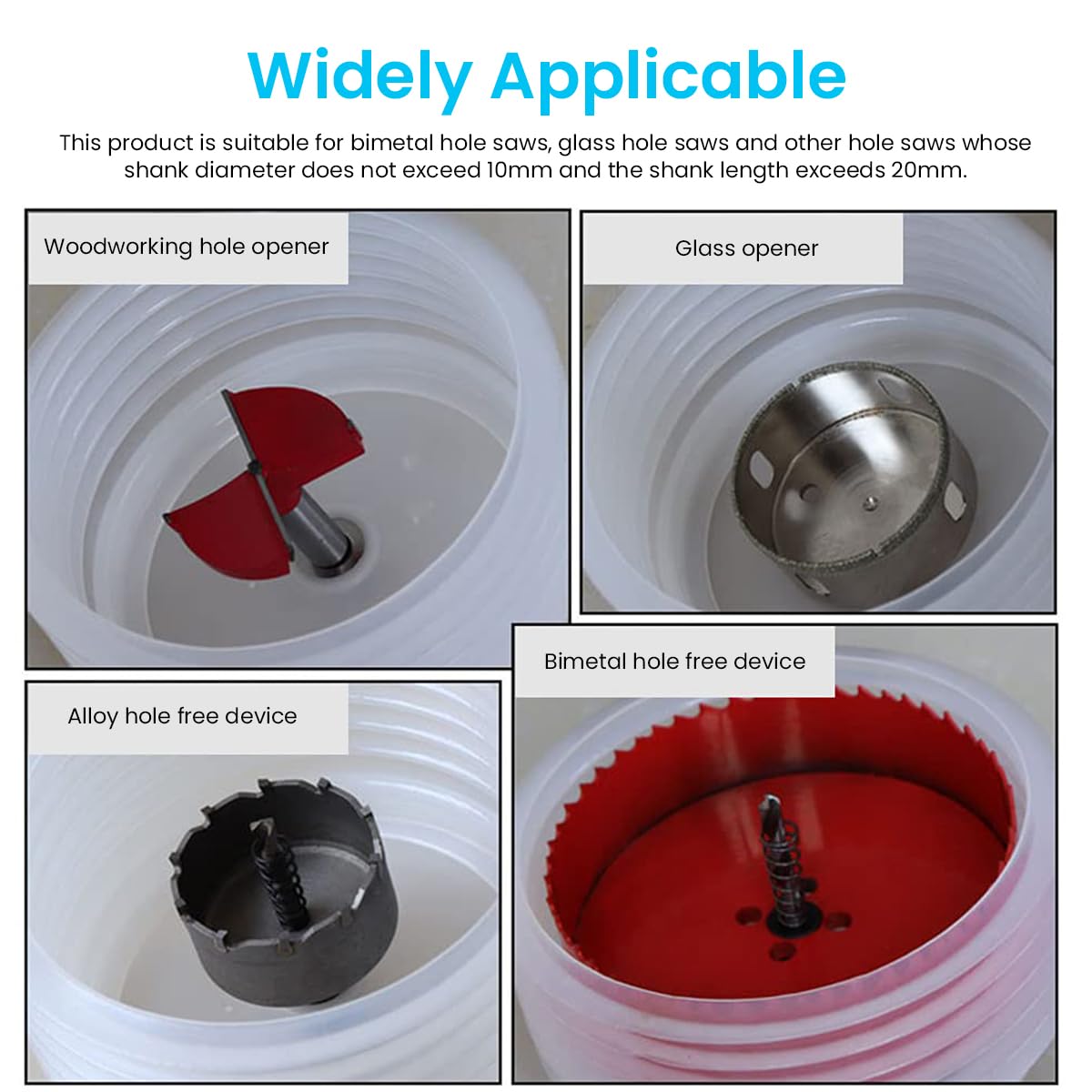 Serplex Hole Saw Dust Bowl 15.5cm/6.1'' Diameter Large Universal Drill Dust Catcher Dust Collector Chip Collector Bowl for Hole Saw, with Handle, Hole Saw Dust Bowl Attachment, Not Include Hole Saw