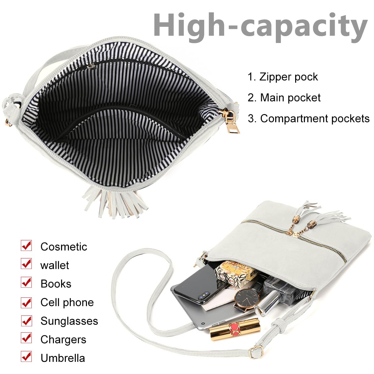 PALAY Fashion Sling Bag for Women Classic Beige PU Women Shoulder Bag Crossbody Bag Square Purse Bag With Adjustable Strap Fashion Women Bag Gift for Women