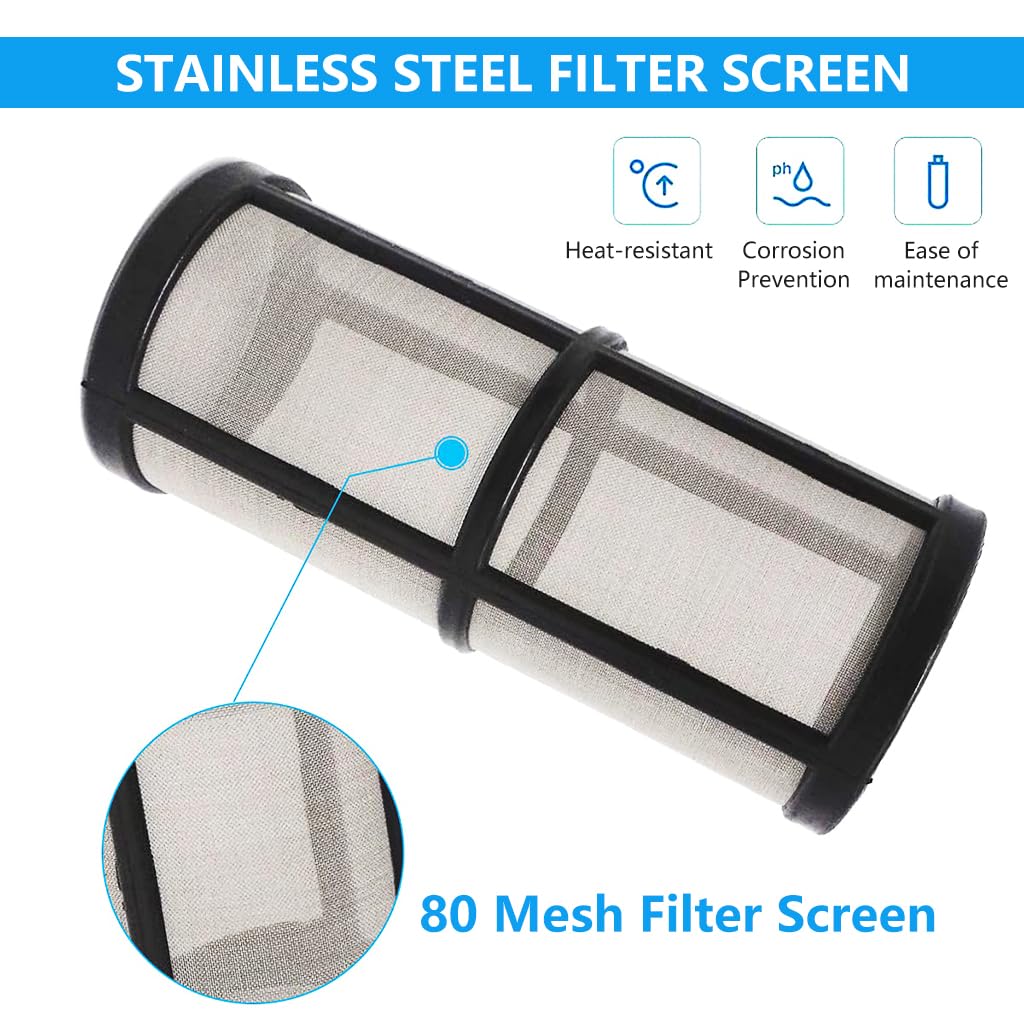HASTHIP Water Pump Filter G1/2 20mm 80 Mesh Inline Strainer Water Pipe Irrigation Filter for Garden Lawn, Drip Irrigation Filter, Home or Apartment Water Tank