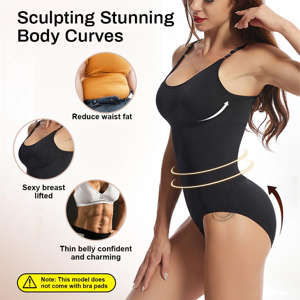 PALAY Women Bodysuit Nylon High Stretchy Waist Trainer Basic Bodysuit Waist Trainer Tummy Control Countdown Bodysuit Slimming Body Shaper, XXL