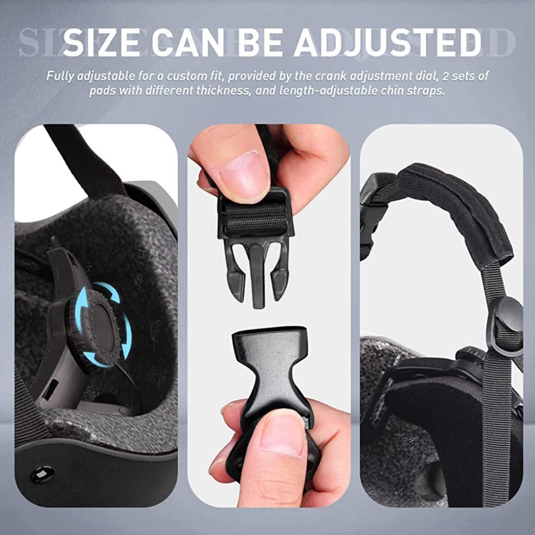 HASTHIP Adjustable ABS Shell Safety Helmet Protective Suitable for Youth/Adult (Black)