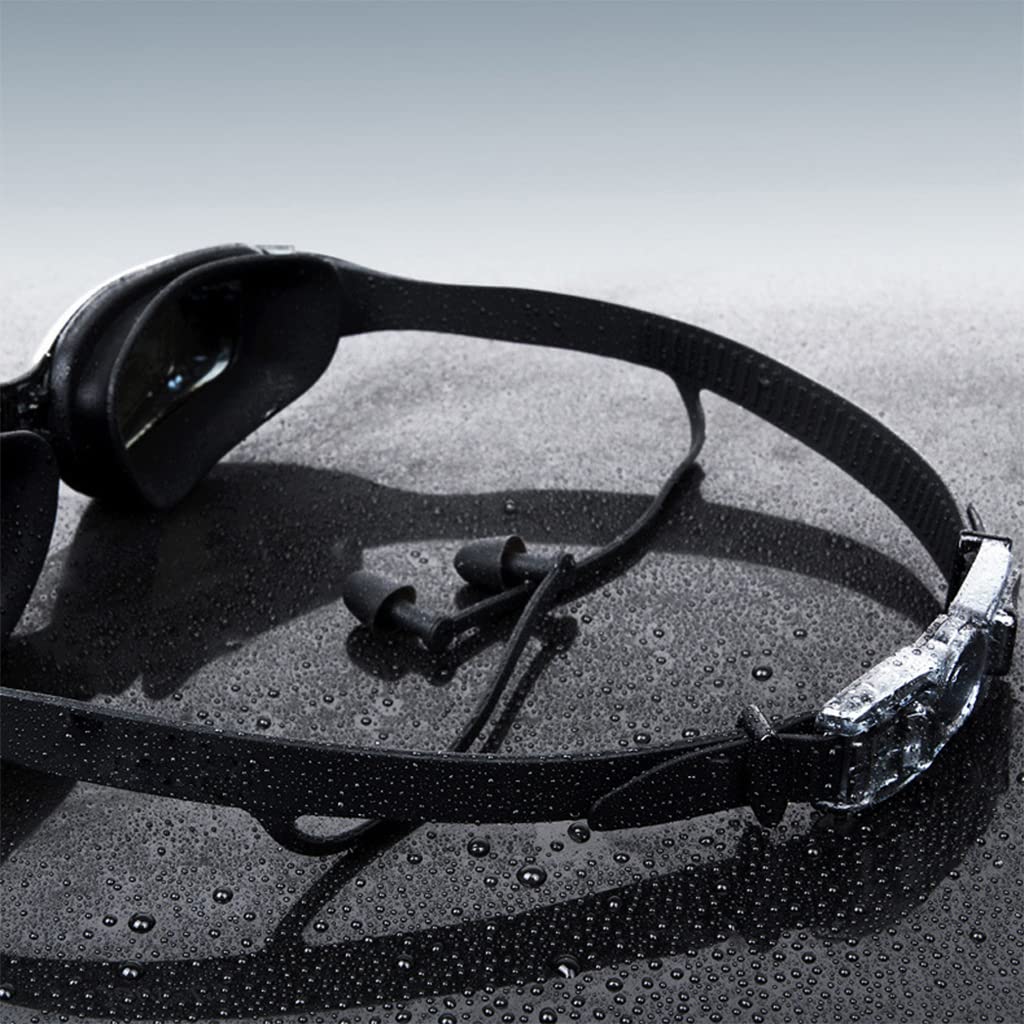 Proberos Unisex-Adult Plating HD Swim Goggles with Ear Plugs Professional Swimming UV Protection Goggles Anti Fog Adjustable Swim Goggles with Storage Case Nose Clip and Earplugs