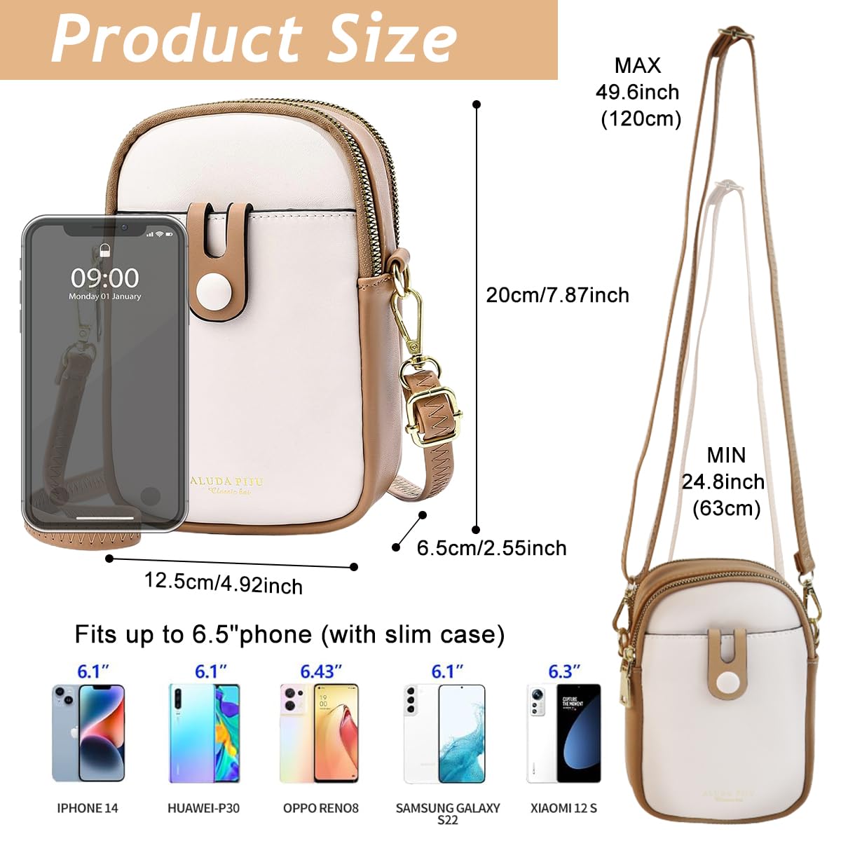PALAY Mini Phone Bag Women PU Crossbody Bag Card Bag Fashion Contrast Color Women Shoulder Bag Phone Bag Casual Sling Bag Phone Bag Cash Bag