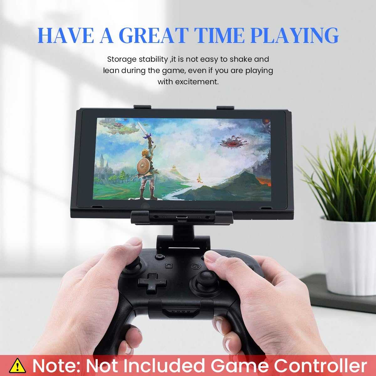ZORBES Adjustable Gamepad Holder with Controller Holder for Switch/OLED/Lite 2 In 1 Gaming Holder for Switch Official Pro Controller