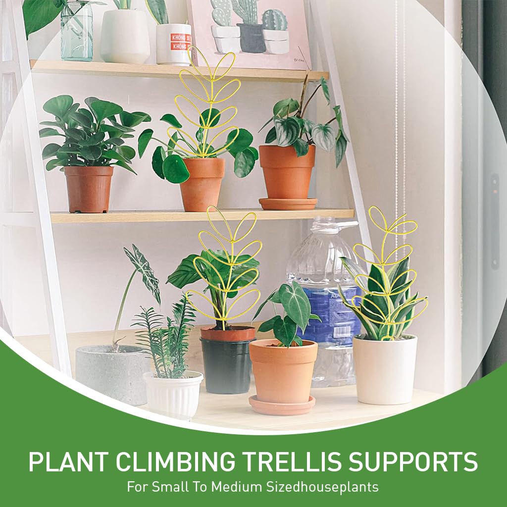 HASTHIP Plant Trellis for Climbing Plants Plant Pot Decoration 12.4 Inches Height Creative Metal Climbing Trellis for Home Decor Flower Pot Climbing Trellis for Plant Pot, Flower Bed, Planters