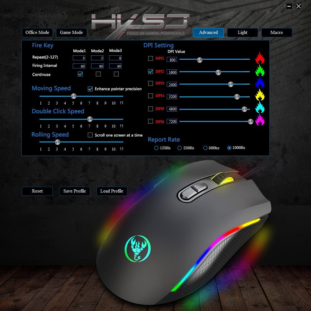 Verilux Wired Gaming Mouse Ergonomic Gaming Mouse with 7 Programmable Keys,6 Adjustable DPI,LED Backlit USB Plug and PlayFor Laptop, PC, Windows, Mac
