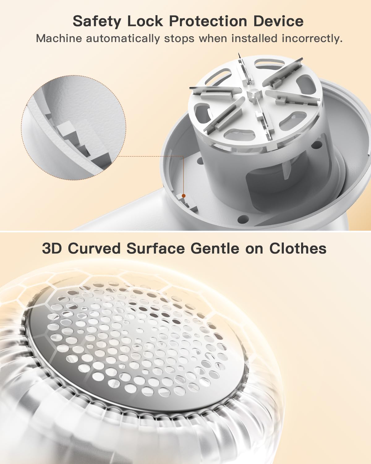 PATPAT Lint Remover For Clothes, USB Rechargeable Fabric Shaver Lint Remover With 3 Speeds LED Display & Button Control, Portable 130ml Storage Bin Lint Remover For Clothes Blankets Sweater Curtains