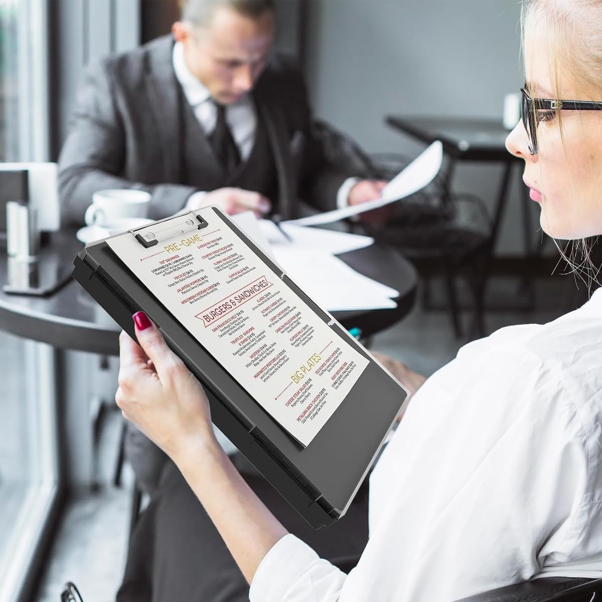 Climberty A4 Clipboard File Folder, 2-In-1 Dual-Layer Design, Dry Erase Plastic Nursing Clipboard Box, High Capacity Clipboard Folder for Teacher Coaches, School & Office Supplies, 240x340x37mm