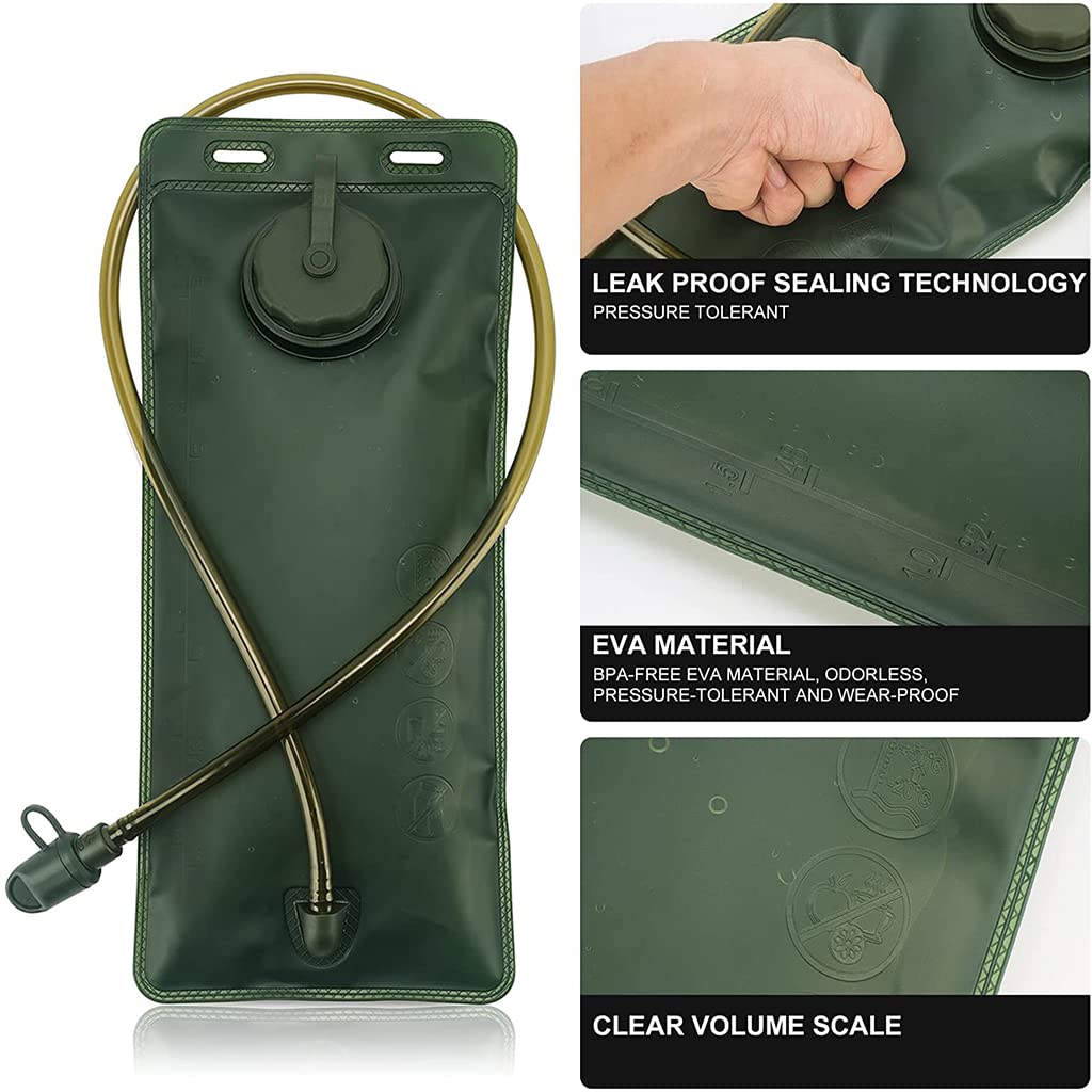 Proberos 3L Foldable Hydration Bladder with Straw, Water Bladder BPA Free Leakproof Hydration Bag Hydration Pack for Cycling Traveling Hiking Camping Treking