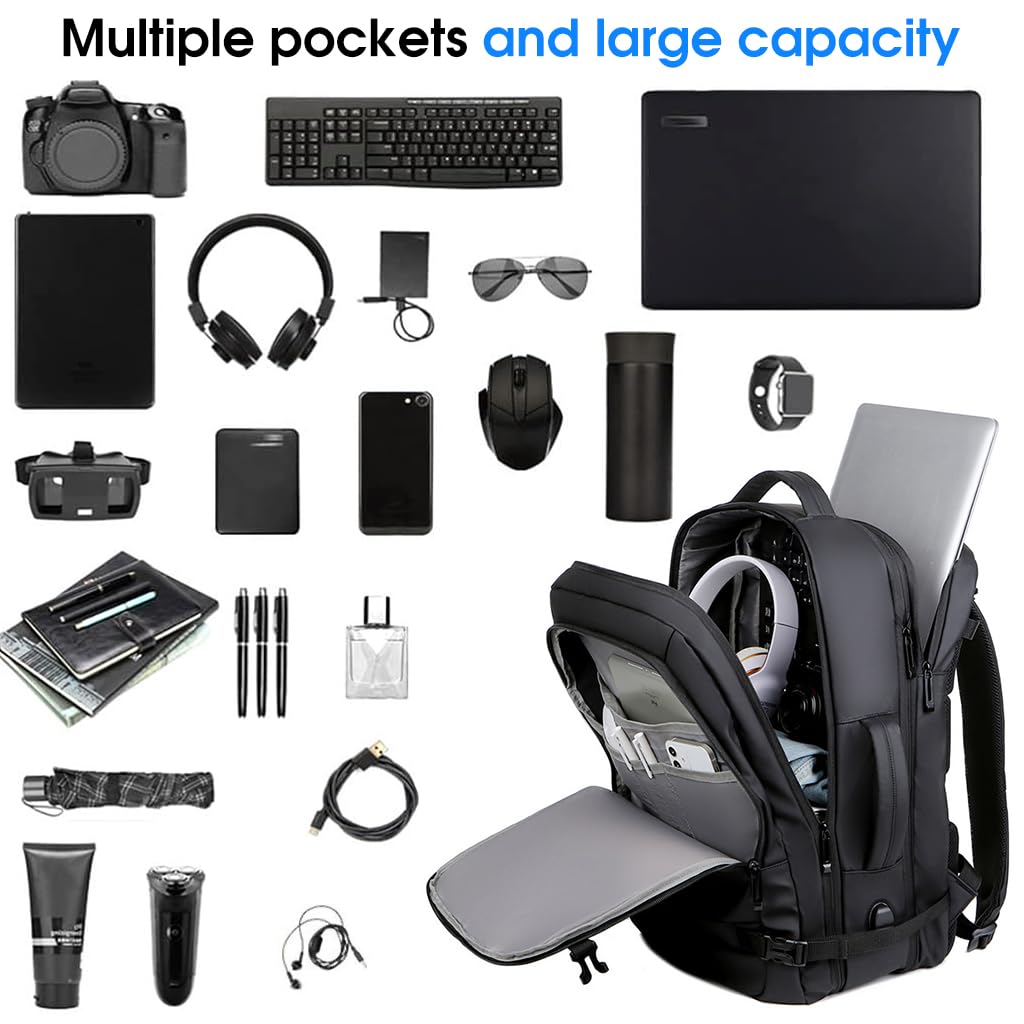 GUSTAVE Laptop Backpack 15.6 inches Laptop Bags Backpacks for Men and Women 20-35L Expandable Travel Backpack Anti-scratch Laptop Backpack Office Bags, Travelling