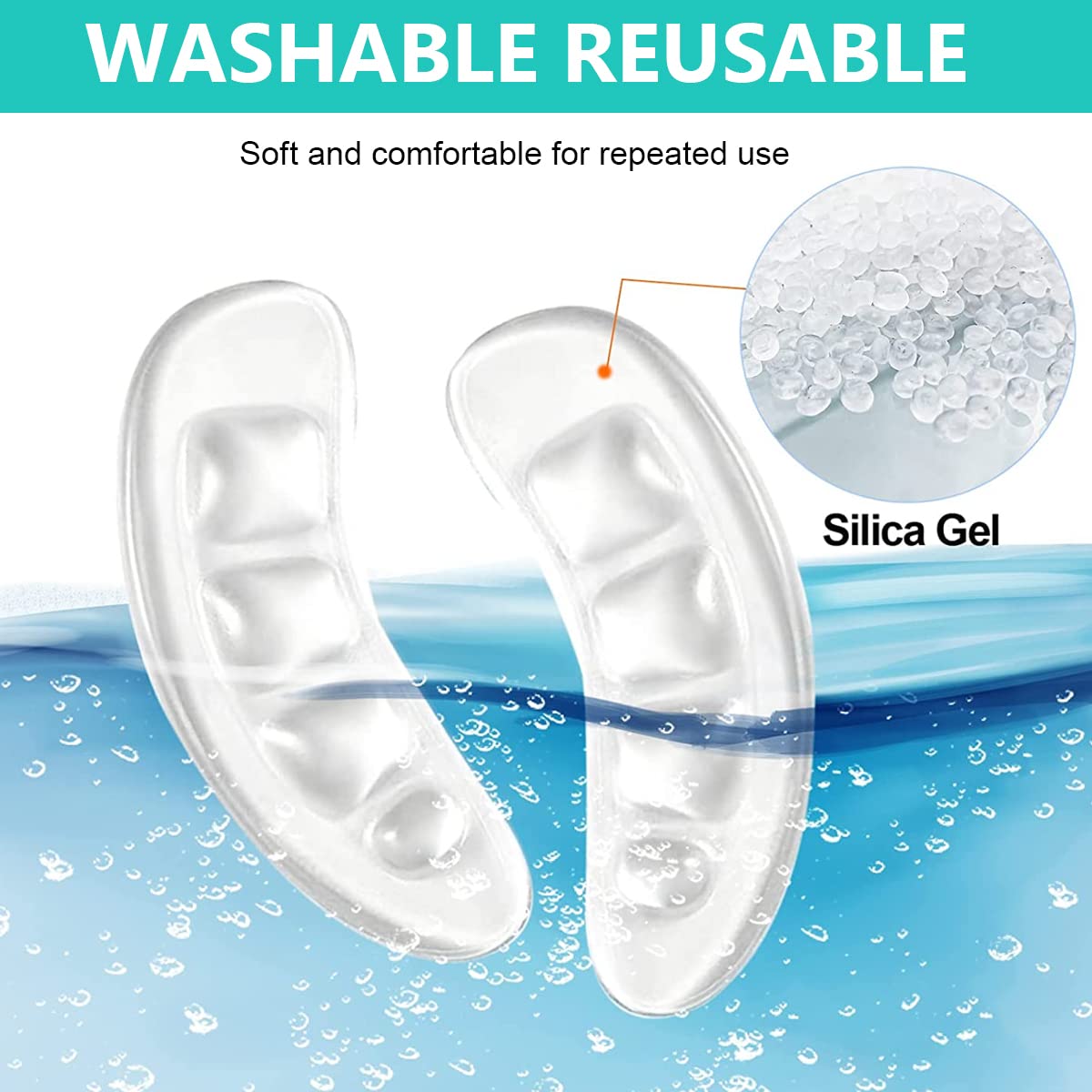 PALAY Heel Grips Liner Cushions Inserts for Loose Shoes Heel Pads, Heel Pads Insert Prevent Too Big, Heel Slipping, Blisters, Filler for Loose Shoe Fit (2*Clear+2*Black)