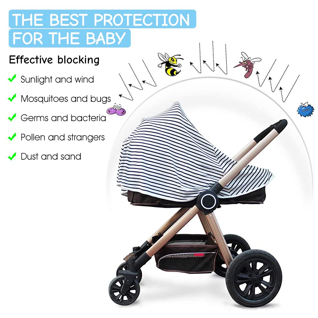ZIBUYU Nursing Cover Outdoor Breastfeeding Cover Nursing Cover for Feeding Mom Breathable Material 360° Nursing Cover Nursing Cover All Purpose Cape Stroller Cover, Cart Cover