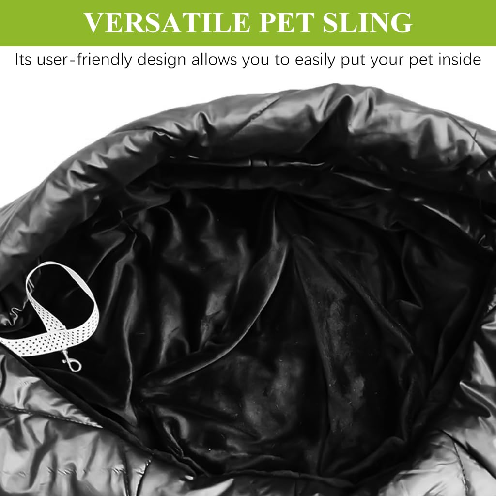 Qpets Pet Carrier Bag, Cat Dogs Sling Carrier Sling Bag Soft Comforting Bag with Wide Shoulder Soft Shoulder Strap Travel Pet Carrier Dog with Side Pockets