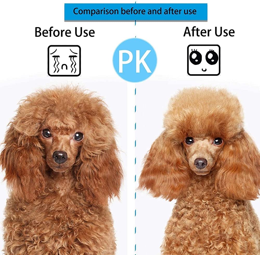 Qpets Slicker Dog Comb Brush Pet Grooming Brush Daily Use to Clean Loose Fur & Dirt Great for Dogs and Cats with Medium Long Hair Dog Hair Deshedding Brush-Blue