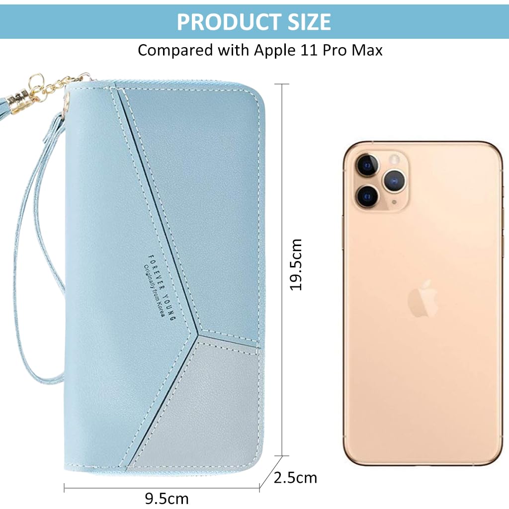 SANNIDHI Leather Women wallet(blue)