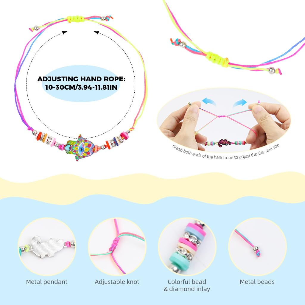 PALAY Bracelet for Girls Stylish Mermaid Friendship Bracelet Cartoon Animal Charm Kids Bracelets for Girls Best Friend Bracelet Set Hand Bracelet Party Bracelet Jewellery Gift for Kids - 12 Pieces