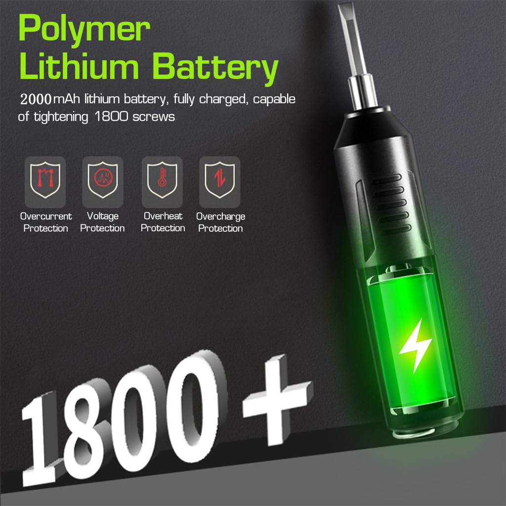Serplex 34-in-1 Electric Screwdriver 3.6V Cordless Screwdriver Set with 34 Bits, Precision Screwdriver Set USB Rechargeable Screwdriver Bit Set Mini Electric Screwdriver Tool Set Portable Screwdriver