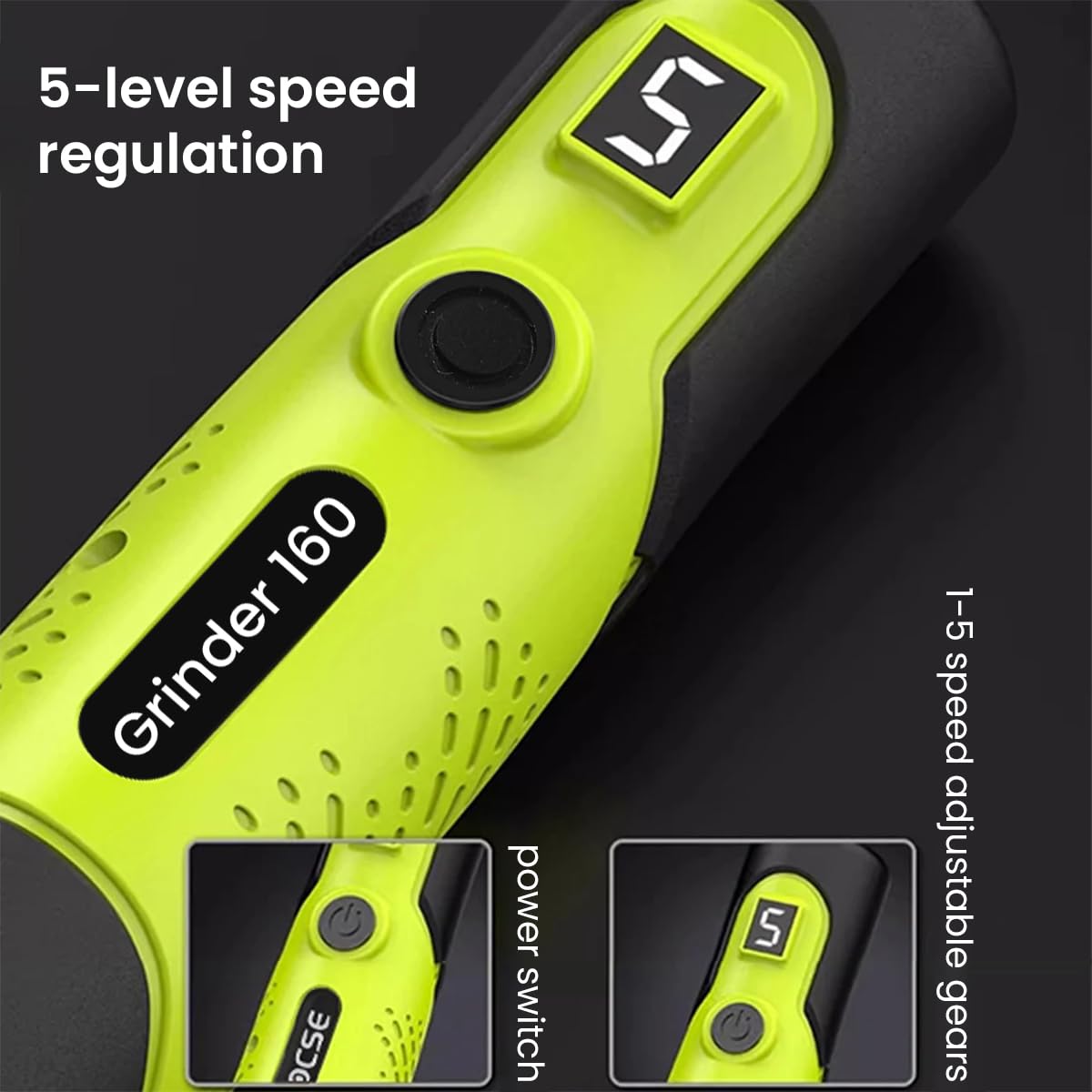 Serplex Engraving Pen Kit with 100 Bits Cordless USB Engraving Pen LCD Engraving Machine Cordless Rotary Tool 5-Speed Adjustable DIY Engraving Pen For Grinding, Wood, Stone, Metal, Jewelry, Ceramics