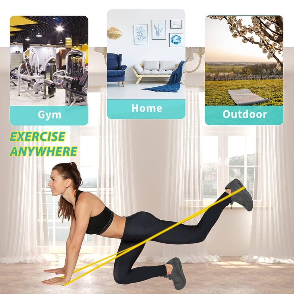 Proberos Fitness Resistance Band, Exercise Band Back Stretching Resistance Band for Women, High Elastic Soft Chest Expander Fitness Exercise, Workout Stretch Exercise Equipment