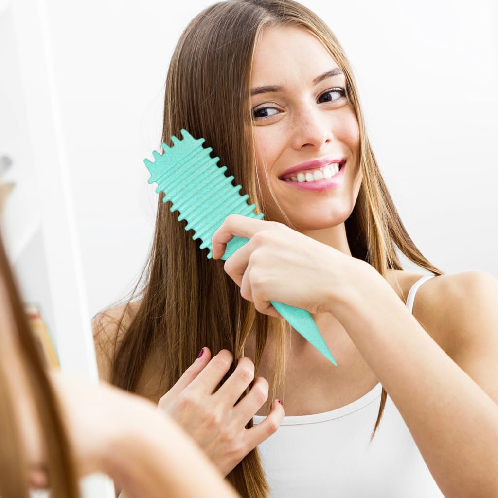 MAYCREATE Hair Brush for Women, Paddle Hair Comb for Women Girls, Curl Defining Styling Brush, Nylon Bristles Massage Brush Air Cushion Comb for Home or Salon Combing and Shaping