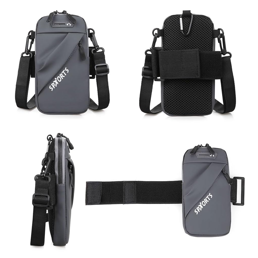 Optifit Armband for Mobile Phone Running with Detachable Strap, Waterproof Sling Bag, Arm Band Reflective Phone Bag for iPhone 14, 13, Large capacity Mobile Band for Running for Within 7in 's Mobile