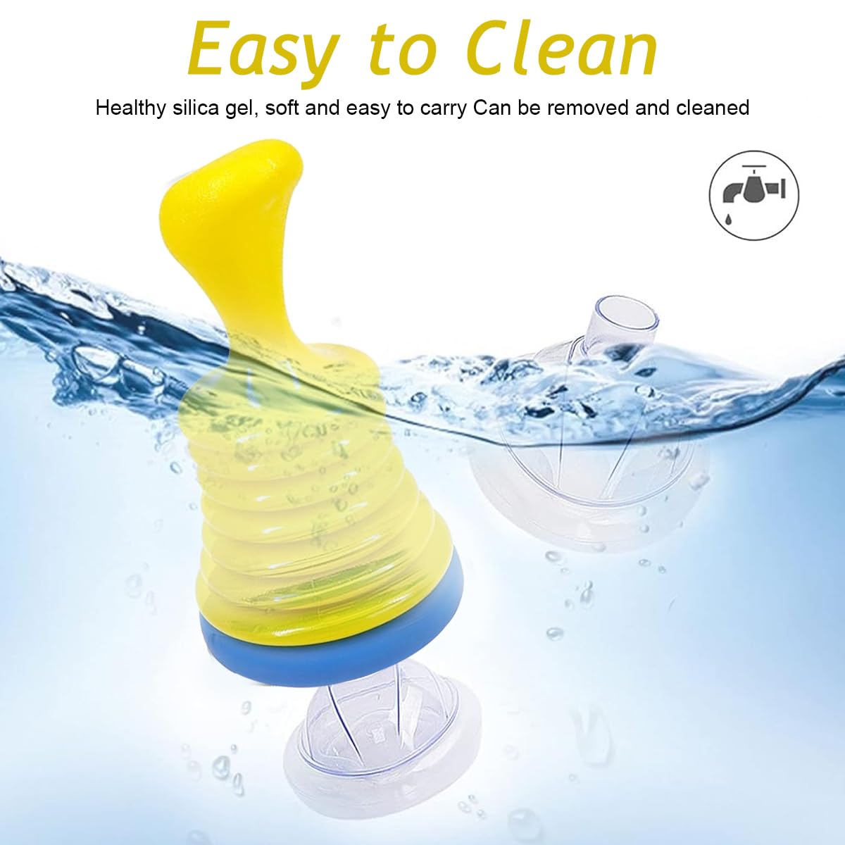 HANNEA Choking Rescue Device, Portable Airway Suction Device, Professional Emergency Device for Choking Anti Choking Device for Baby, Toddler, Elderly, Emergency First Aid Accessories, Yellow