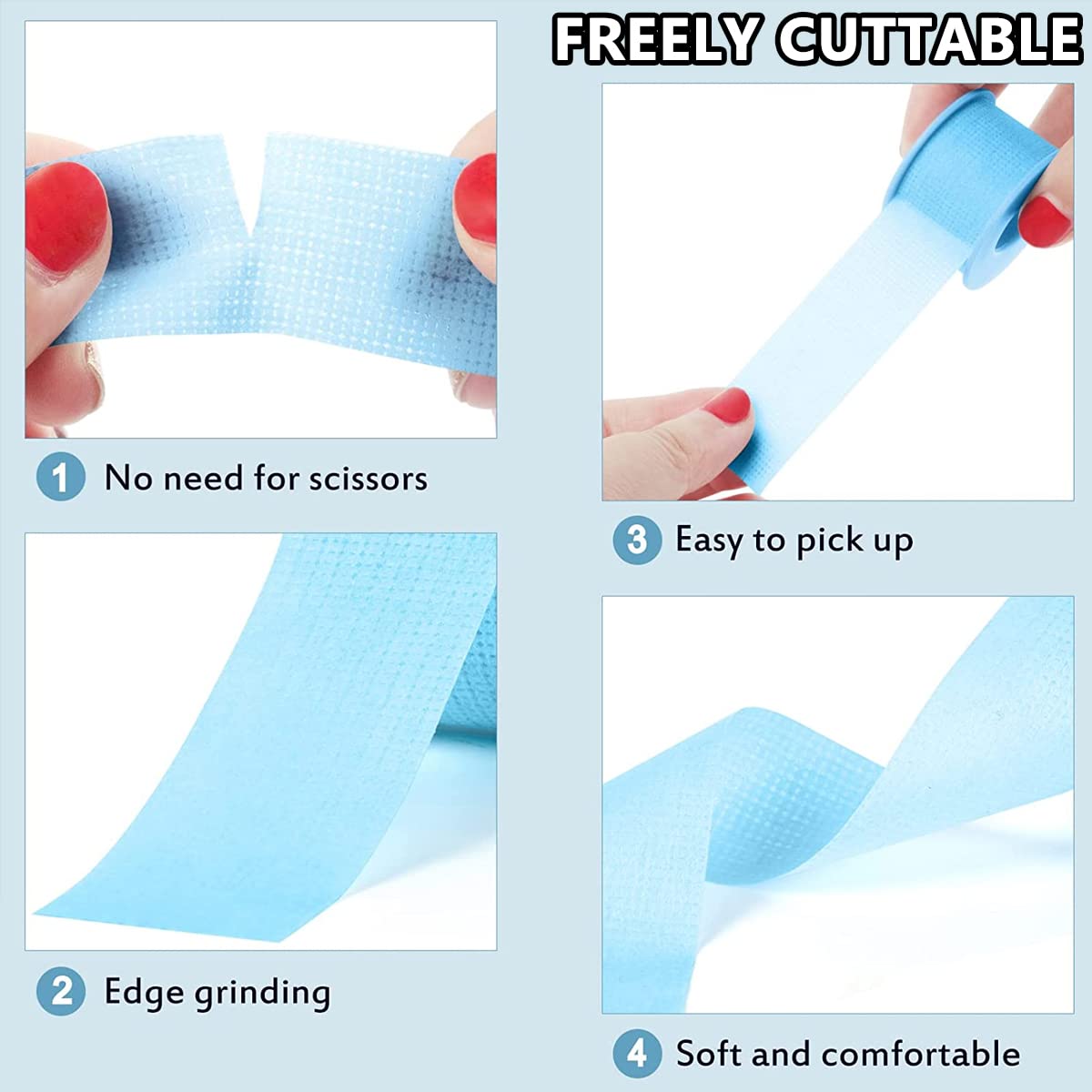 HANNEA 1 Roll Anti-Snoring Tape, Cuttable Snore Stopper Strips for Sleeping Snoring Reduction Mouth Tape for Better Nose Breathing Sleep Aids Strips